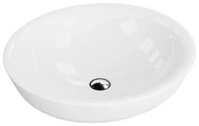 Lavoar pe blat Rune Algiz oval 61 cm alb lucios