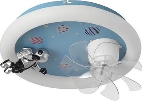 Plafonieră LED dimabilă pentru copii cu ventilator LED/48W/230V 3000/4000/6000K albastru