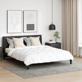 vidaXL Pilotă Altele cu pernă 3 pcs Alb 240 x 220 cm Jos
