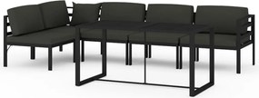 vidaXL Set mobilier de grădină cu perne, 6 piese, antracit, aluminiu