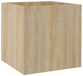 Jardiniera cutie, stejar sonoma, 40x40x40 cm, lemn compozit 1, Stejar sonoma