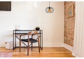 Lustră pe cablu CORRINI 1xE27/60W/230V d. 25 cm negru/bej