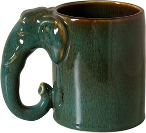 Cana din ceramica cu detaliu decorativ , "Elephant"