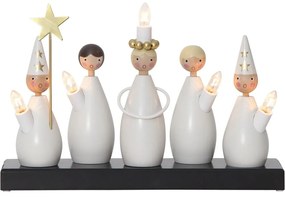 Decorațiune luminoasă alb-negru cu alimentare la priză Luciakör – Star Trading