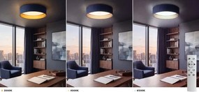 Brilagi-LED Lampă LED dimabilă VELVET SM. VARI 24W/230V 3000-6500K Ø45 cm albastru/auriu+telecomandă