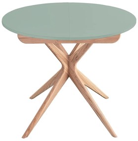 Masă de dining rotundă extensibilă cu blat suplimentar ø 90 cm Jubi – Ragaba