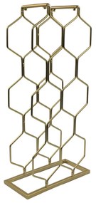 Suport 8 sticle metal 23x11x48cm auriu