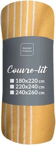 Cuvertură galbenă 240x260 cm Adele – douceur d'intérieur