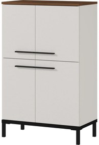 Dulap de baie înalt gri-bej cu aspect de nuc 60x97 cm Yonkers - Germania