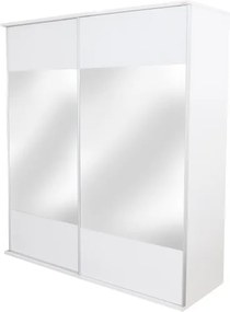 Dormitor Laguna cu pat 160x200 cu 2 sertare Alb cu Gri