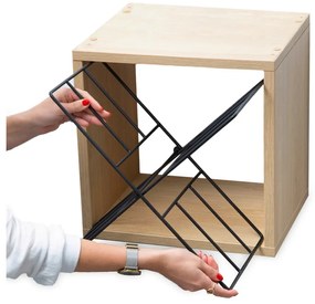 Raft pentru sticle de vin în culoare naturală cu aspect de lemn de frasin număr de sticle 12 36,5x36x29 cm Macon – Compactor