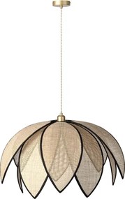 Osram - Lustră suspendată pe cablu DECOR RATTAN 1x E27/15W/230V Ø 67 cm bej/negru