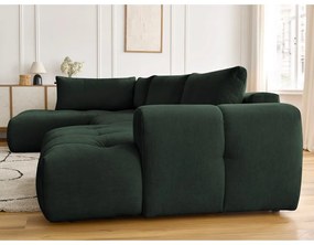 Colțar verde extensibil/cu spațiu de depozitare (cu colț pe partea stângă/în formă de "U") Fuji – Bobochic Paris