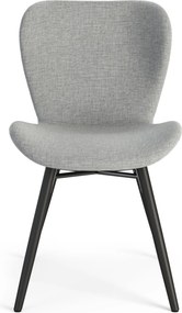 MAZZONI EXPORT ALTEA Gri (țesătură Rio 180) / picioare negre – SCAUN MODERN PENTRU LIVING / SUFRAGERIE / BUCĂTĂRIE / BIROU