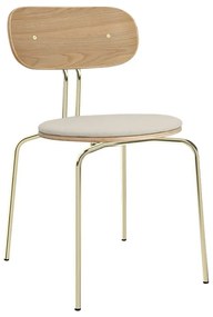 Scaun de dining crem/auriu Curious – UMAGE