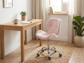 Reducere Scaun de birou roz AVOLA VELVET clasa a II-a