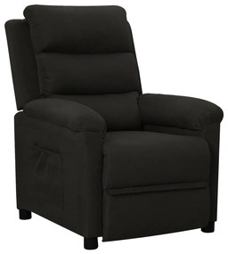 vidaXL Fotoliu rabatabil, negru, material textil