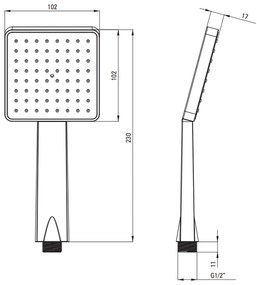 Para dus patrata culoare negru Deante Boro