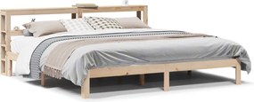 vidaXL Cadru pat cu tăblie 200x200 cm, lemn masiv de pin