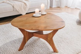 Masuta de cafea din lemn de salcam Architecture 70cm