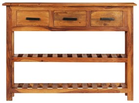 246158 vidaXL Servantă cu 3 sertare, 110x30x80 cm, lemn masiv de sheesham