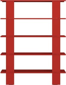 Bibliotecă roșie din metal 120x156x37 cm Hes – noo.ma