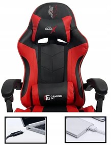 JAKS SCAUN GAMING REGLABIL ECO PIELE ALBASTRU FG-02