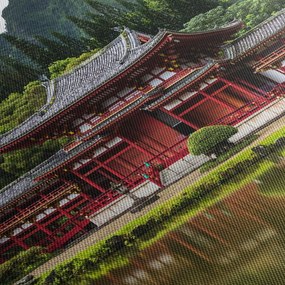 Tablou - arhitectura Chinezească (cu ceas) (90x30 cm)