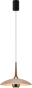 MAXLIGHT P0674 - lustră LED suspendată pe cablu MANUKA LED/12W/230V Ø 28 cm auriu/bej
