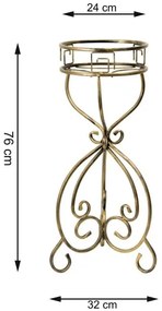 Suport de flori 76x32 cm auriu