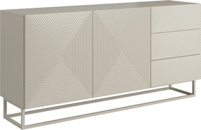 Comodă Asha 167 cm cu două uși și sertare - cashmir / cadru cashmir