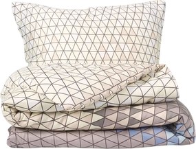 Lenjerie de pat Matex Satin Triangles , 140 x 200cm, 70 x 90 cm