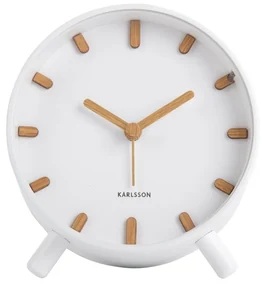 Ceas cu alarmă Karlsson 5943WH de design 11 cm ,alb