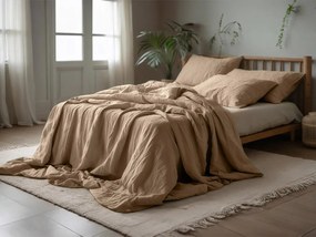 Lenjerie de pat din muselina PURELY maro deschis Dimensiune lenjerie de pat: 80 x 80 cm | 155 x 220 cm