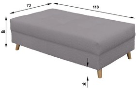 Taburet gri închis cu tapițerie din stofă bouclé Ariella – Ropez