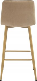 Scaun de bar POZZA VELVET, maro deschis