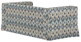 Husă canapea Klippan cu 2 locuri, lungă, cu pliuri contrastante