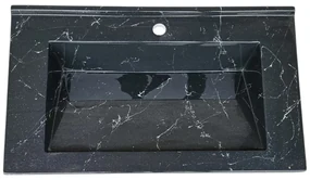 Lavoar(chiuveta) baie compozit granit, cu sifon ascuns, HouseXL LuxMarble, 71x47 cm, montaj pe blat sau masca, antibacterian, aspect marmurat