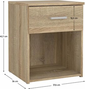Noptieră, stejar sonoma, GARBO