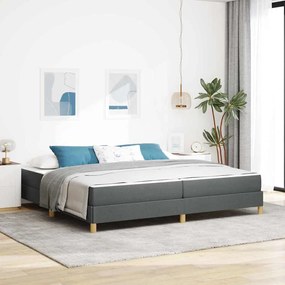 vidaXL Pat cu arcuri Taupe, Maro 200 x 200 cm