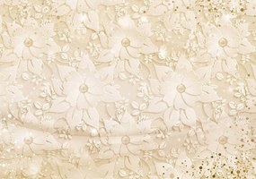 Fototapet - Ornament floral - bej (152,5x104 cm)