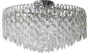 Lustra metal cromat si cristale sticla BURANO 60