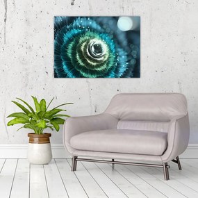 Tablou pe sticlă - Floare detailu (70x50 cm)
