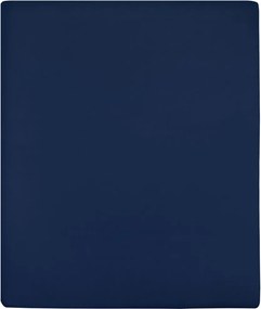 vidaXL Cearșaf de pat cu elastic, 2 buc, bleumarin, 160x200 cm, bumbac