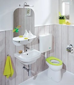 Vas wc stativ pentru copii, evacuare verticala, alb, Jika Baby verticala