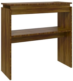 815218 vidaXL Măsuță consolă, stejar maro, 80x30x80 cm, lemn prelucrat