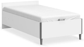 Pat fara tablie, cu spatiu de depozitare, Colectia White (120x200 cm)