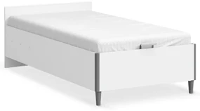 Pat fara tablie, cu spatiu de depozitare, Colectia White (120x200 cm)