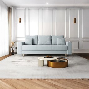 Canapea extensibilă dumonde cu ladă de depozitare si sezut confortabil din spuma high-density, Kronos Zoom Gri 210x100 cm