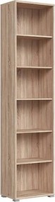 Biblioteca OFFICE, stejar sonoma, PAL laminat, 53x35x221 cm